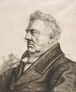 Den bretonske arkeologen Louis Jacques Marie Bizeul, etter et fotografi, 1861. av Charles Meryon
