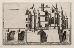 Chateau of Chenonceau av Charles Meryon