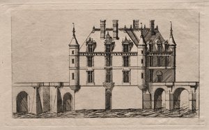 Chateau of Chenonceau, 1856. av Charles Meryon