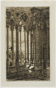 Galleriet i Notre-Dame, Paris av Charles Meryon