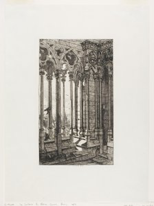 Galleriet i Notre-Dame, Paris av Charles Meryon