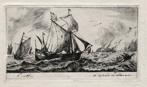 Gallioten til Jean de Vyl fra Rotterdam, 1850. av Charles Meryon