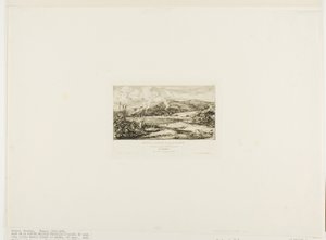 Den lille franske kolonien ved Akaroa, 1845 av Charles Meryon