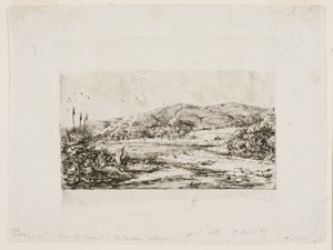 Den lille franske kolonien ved Akaroa, 1845 av Charles Meryon