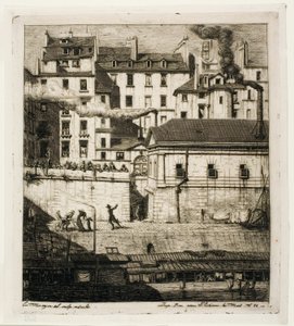 Mortuary, Paris av Charles Meryon
