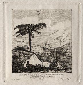 The Old-Soldier Settlers Hut på Akaroa, 1845, 1866. av Charles Meryon