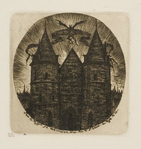 Den gamle porten til Justispalasset, Paris av Charles Meryon