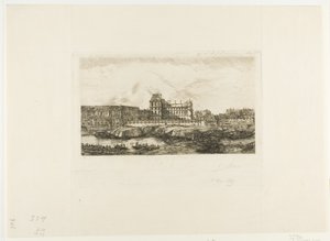 Det gamle Louvre, Paris, 1651 av Charles Meryon