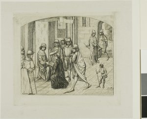 Skriveren Valère Maxime presentert for kong Louis XI av Charles Meryon