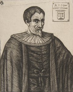 Historikeren John Besly, etter Jaspar Isaac, 1861. av Charles Meryon