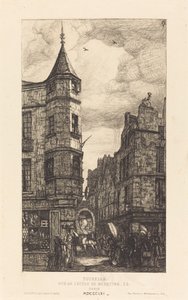 Turret, gate ved School of Medicine, 22, Paris av Charles Meryon