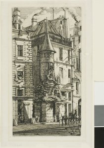 Turret av rue de la Tixeranderie. av Charles Meryon