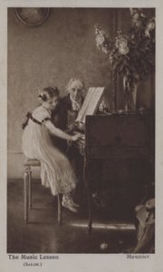 Musikkeleksjonen (fargelitho) av Charles Meunier