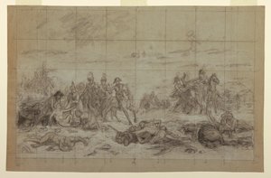 Studie for "Napoleon ved Eylau" av Charles Meynier