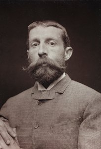 Kunstnerisk og biografisk album, 5. årgang, Salong 1885; portrett av den amerikanske kunstneren Edwin Lord Weeks (1849-1903)