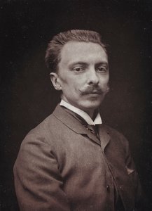 Kunstnerisk og biografisk album, 5. årgang, Salong 1885; portrett av den franske maleren Alfred Paul Marie de Richemont (1857-1911)