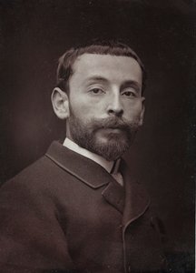 Kunstnerisk og biografisk album, 6. årgang, Salong 1885; portrett av den franske maleren Alexandre Bloch (1862-1906)