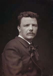 Kunstnerisk og biografisk album, 6. årgang, Salong 1885; portrett av den franske maleren Eugène Carrière (1849-1906)
