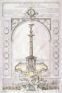 Design for et monument til admiral Lord Nelson i form av en kolonne, 1806 av Charles Middleton