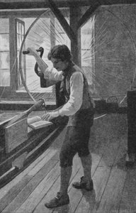 David Livingstone begynte sitt arbeidsliv ved vevstolen av Charles Mills after Sheldon