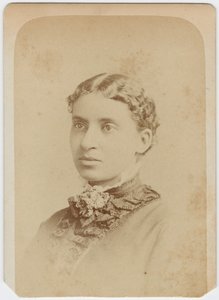 Carte de vision eller Lottie Grimke, ca. 1870 av Charles Milton Bell