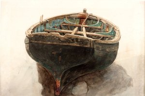 Studie av en jolle (blyant og akvarell på papir) av Charles Napier Hemy