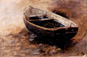 Study of a Jolle, 1901 (olje på papir) av Charles Napier Hemy
