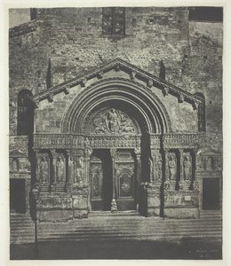 Arles: The West Porch of Saint-Trophime, 21. oktober 1854, trykt 1982. av Charles Nègre