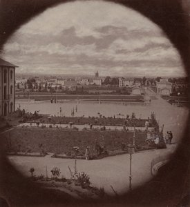 Imperial Asylum of Vincennes, utsikt over Charenton, 1858-59. av Charles Nègre