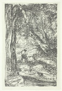 Le bucheron, muligens 1857, trykt 1982. av Charles Nègre