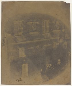 Nedre del av fasaden til et romersk-aktig hus i Saint-Gilles du Gard, 1852 (kalotype (vokset papirnegativ))