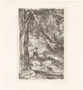 Plate XI – Vedhoggeren (Plate XI – Vedhoggeren) av Charles Nègre, Jean Baptiste Camille Corot, André Jammes
