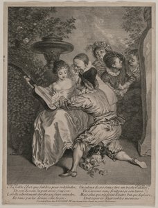 The Romancer, 1727. av Charles Nicolas Cochin