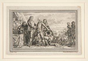 Le Roi arme le Dauphin a Fontenoy (Kongen bevæpner Dauphinen ved Fontenoy)