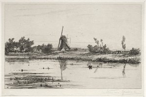 The Edge at the Gein av Charles Nicolas Storm van 
