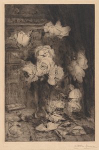 Studie av roser av Charles Nicolas Storm van 