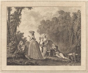 Den hyggelige konserten av Charles Nicolas Varin after Nicolas Lavreince
