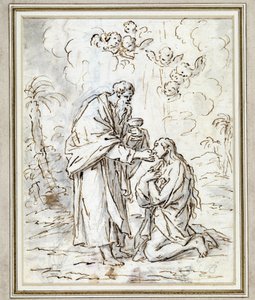 The Last Communion of Mary Madeleine (tegning)