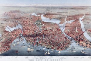 The City of Boston, pub. 1873 av Charles Parsons