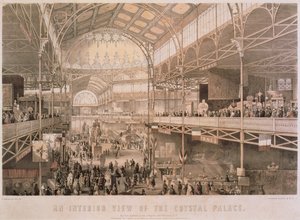 Interiøret til New York Crystal Palace, pub. av Endicott & Co., New York, 1855 av Charles Parsons