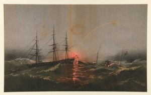Den amerikanske fregatten Sabine, reddet en bataljon av amerikanske marinesoldater fra transportguvernøren av Charles Parsons