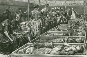 Et krisesenter for kvinner til Frelsesarmeen i Whitechapel av Charles Paul Renouard