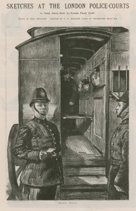 Skisser ved politidomstolene i London av Charles Paul Renouard