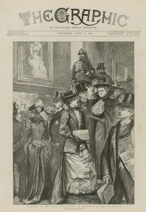 Besøkende på lånesamlingen av bilder på Guildhall av Charles Paul Renouard