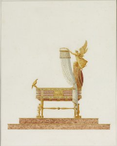 Design av bassinet for Hans Majestet Kongen av Roma, 1811 av Charles Percier