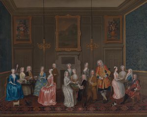 Tea Party på Lord Harrington's House, St. James's, 1730.