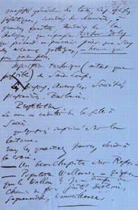 Side 303 av Baudelaires brosjyre 'Pauvre Belgique' som beskriver hans reise til Namur av Charles Pierre Baudelaire