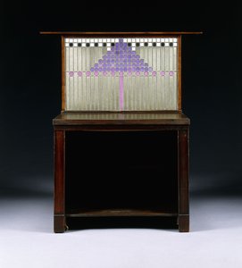 Et skriveskap designet for Walter W. Blackie Esq., Hill House, Edinburgh av Charles Rennie Mackintosh