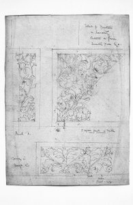 Engel, veggdetalj, 1891 (Blyant- og akvarellvask på papir) av Charles Rennie Mackintosh