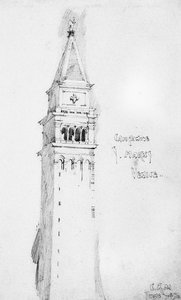 Campanile, S. Marks, Venezia, 1891 av Charles Rennie Mackintosh